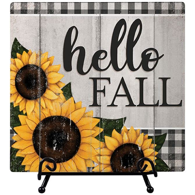 Carson Home Hello Fall Easel Plaque, 6-inch Height
