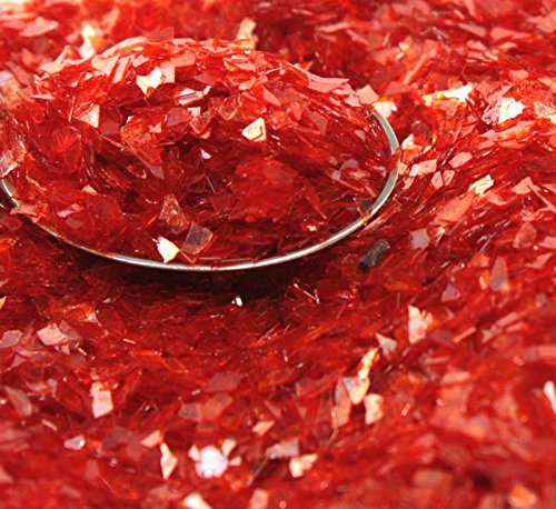 Meyer Imports Crushed Glass Glitter for Arts and Crafts - Broken Glass German Glitter for Resin Craft Art / Tumblers/ Nail Art / DIY Jewelry Making Decoration - 1 OZ Jar - Translucent Dark Orange