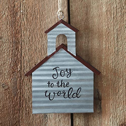 CTW Home Collection Joy to The World Chapel Ornament, 5.25-Inch Height