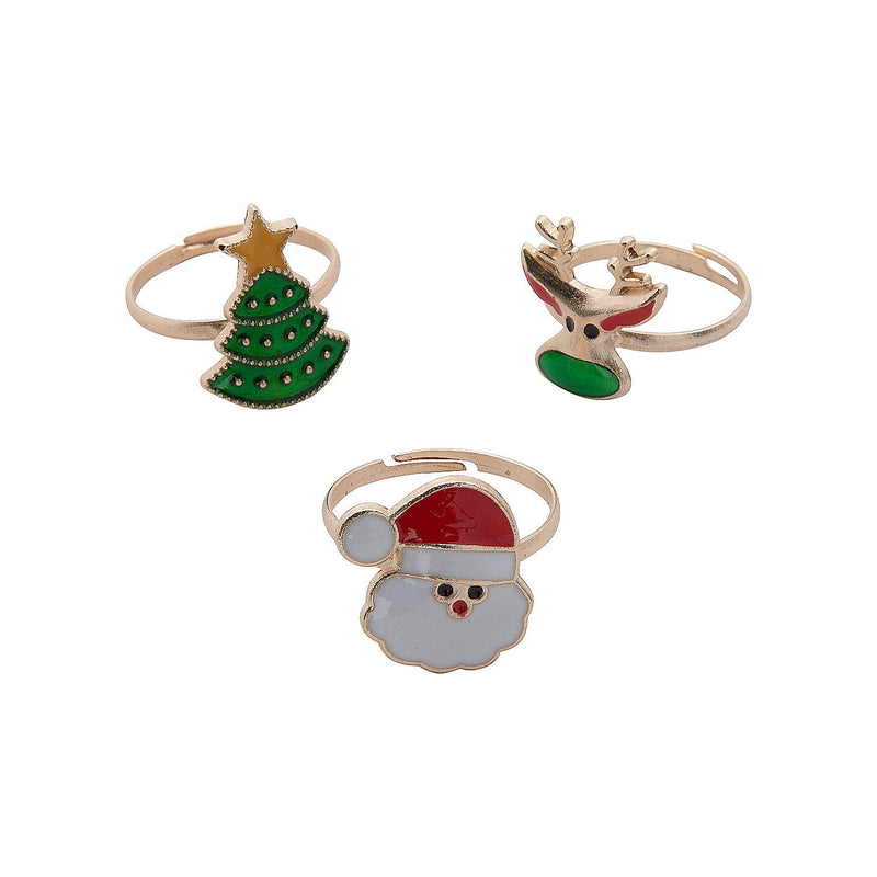 Fun Express Christmas Rings - Jewelry - 12 Pieces