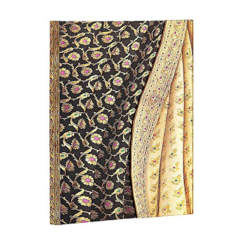 Paperblanks Varanasi Silks and Saris Siyah Midi Plain Notebook