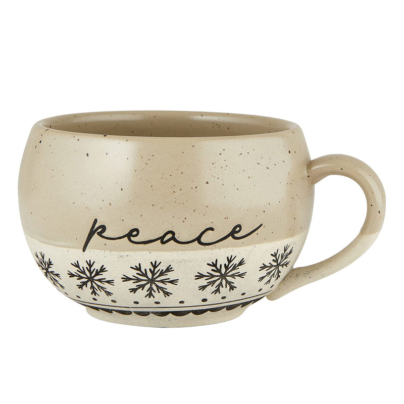 Creative Brands Faithworks-Christmas Collection Stoneware Mug, 16-Ounce, Peace