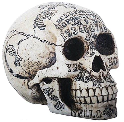Pacific Trading SUMMIT COLLECTION Paranormal Skull Head with Ouija Symbols Collectible Figurine