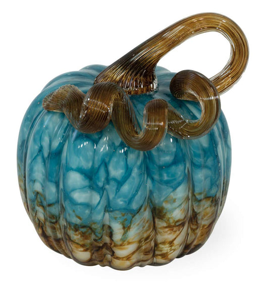Boston International Handblown Glass Pumpkin Tabletop D√©cor, Copper Canyon