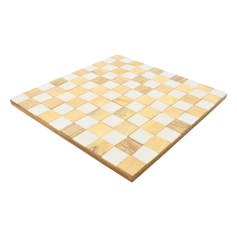 Checkerboard Wood Square Trivet