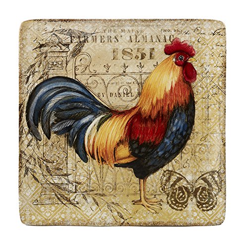 Certified International 23657 Gilded Rooster Ceramic Serveware, One Size, Multicolor
