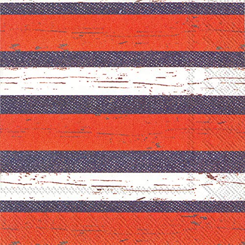 Boston International IHR Lunch Paper Napkins, 6.5 x 6.5-Inches, Seashore Multi-stripe