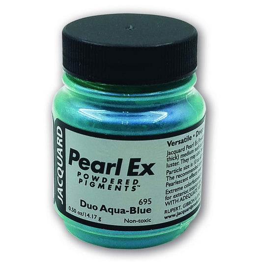 Pearl-Ex Pigment by Jacquard, Creates Metallic or Pearlescent Effect, .5 Ounce Jar, Duo Aqua-Blue