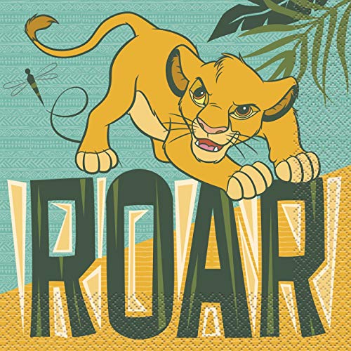 Unique Industries Unique Disney Lion King Luncheon Napkins - 16 Pcs, Multicolor, 79822