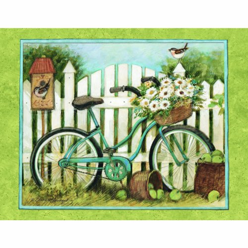 Lang Blue Bicycle Boxed Notecard by Susan Winget, 4 x 5 Inches, 13 Cards and Envelopes (1005302)