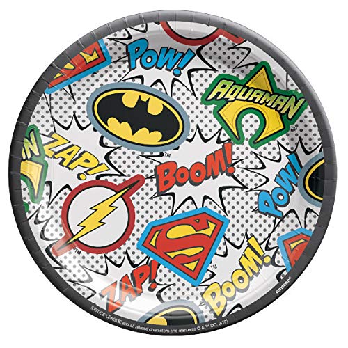 Amscan Justice League Heroes Unite 7" Round Plates