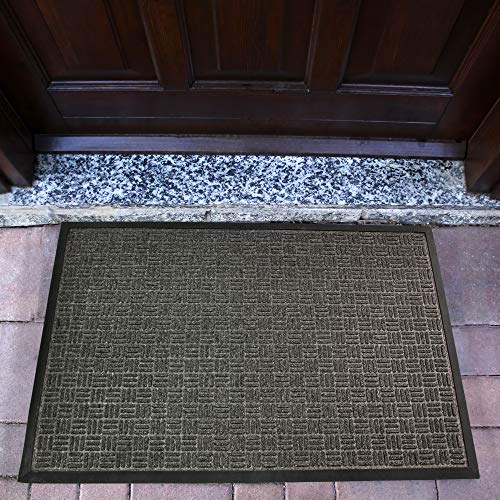 Floortex Doortex Rib Mat Heavy-Duty Indoor/Outdoor Entrance Mat, 32" x 48", Charcoal (FR480120FPRGR)