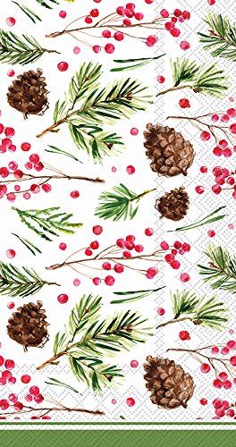 Boston International Roseanne Beck Guest Towels, 16 CT, Pinecone