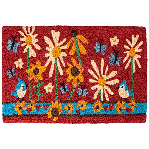 Home Comfort Woodland Flowers Jellybean Accent Rug with Flowers Floral Rug 20"x30" Doormat