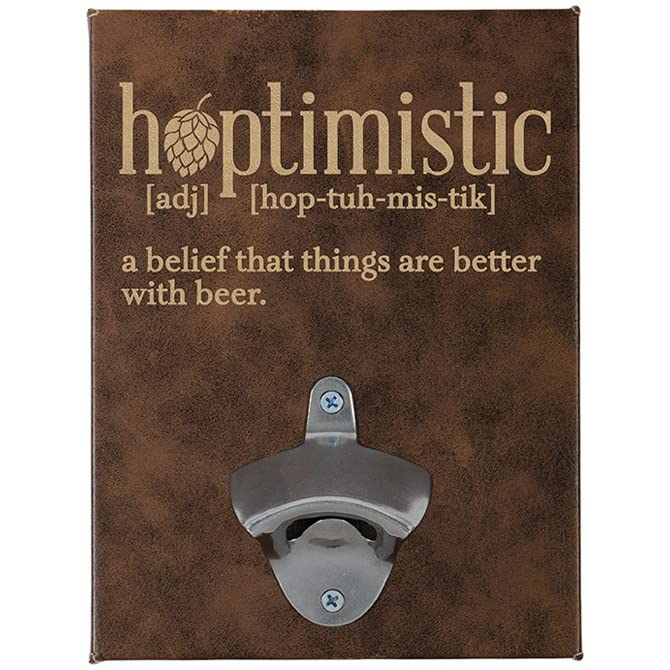 Carson Home Accents Hoptimistic Wall Bottle Opener, 8-inch Height