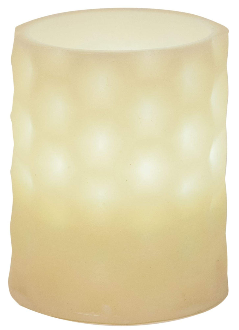 CWI Gifts 3"x3.5" Geometric Battery Operated Timer Pillar Candle, Multi