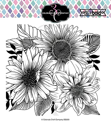 COLORADO CRAFT COMPANY Colorado Daisy & Colorado Clear Stamp Daisy &, Daisy & Dahlia-Big & Bold