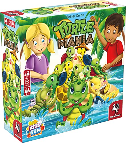 Pegasus Spiele Store Turtle Mania - Board Game by Pegasus Spiele 2-4 Players ‚Äì Board Games for Family ‚Äì 15-25 Minutes of Gameplay ‚Äì Games for Family Game Night ‚Äì Kids and Adults Ages 5+ - English Version