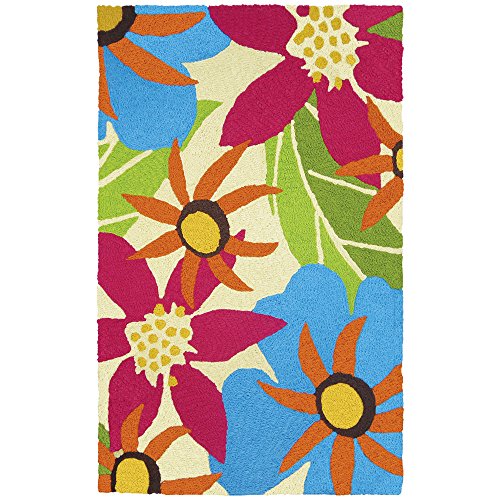 Home Comfort Jellybean Piccadilly Floral - 34" X 54" Floral Garden Indoor Outdoor Area Rug