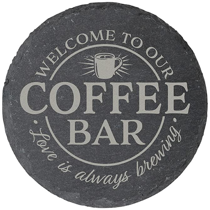 Carson Home Coffee Bar Coaster, 4-inch Diameter, Set of 4