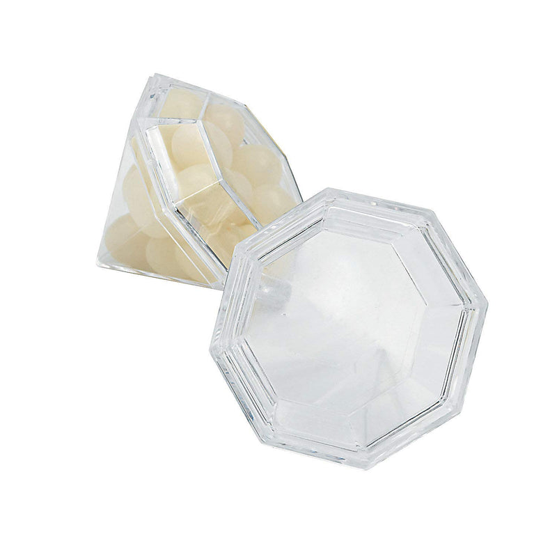 Fun Express - Diamond Shaped Box for Wedding - Party Supplies - Containers & Boxes - Plastic Containers - Wedding - 24 Pieces