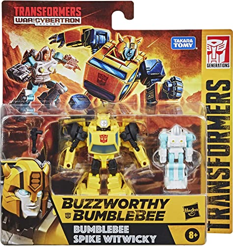 Hasbro Transformers Buzzworthy Bumblebee War for Cybertron Core Bumblebee & Spike Witwicky 2-Pack