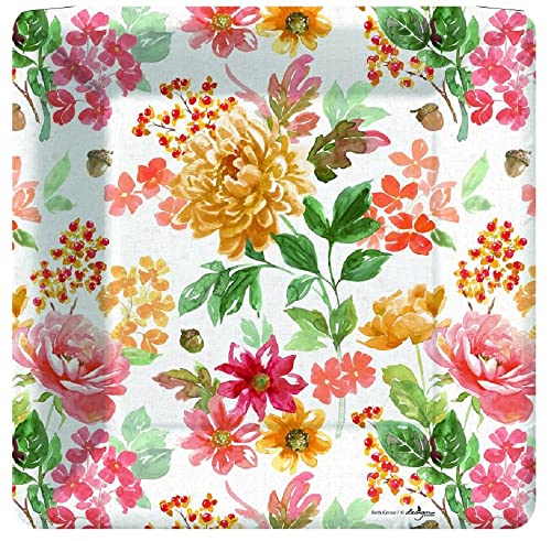 Design Design 627-10418 Autumn Garden Dinner Plate, Square
