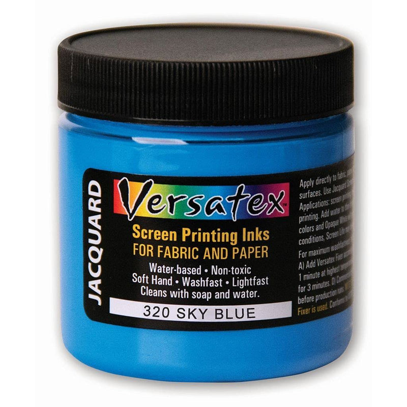 Versatex Print Ink by Jacquard, Semi-Transparent, Water-Based, 4oz Jar, Sky Blue