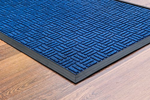 Floortex Doortex Rib Mat Heavy-Duty Indoor/Outdoor Entrance Mat, 36" x 60", Blue (FR490150FPRBL)