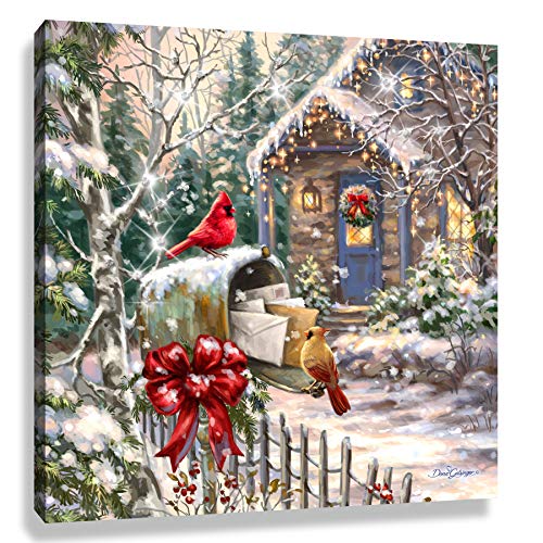 Glow Decor Cardinal Cottage Pizazz Print with Swarovski Crystals, Multi