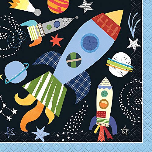 Unique Industries Outer Space Beverage Napkins 10", 16 Ct.