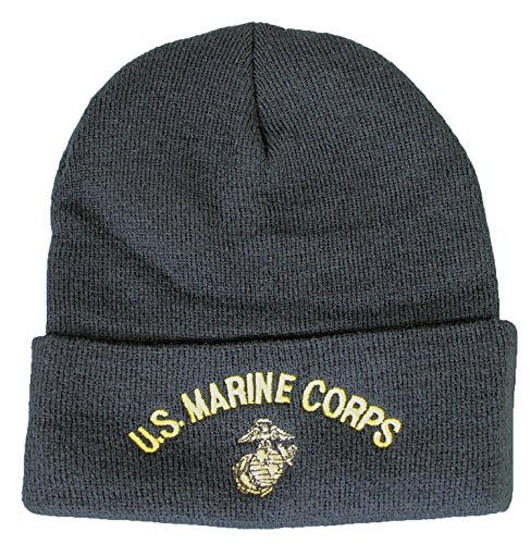 Eagle Crest U.S. Marine Corps Knit Cap (Watch Cap), Black, OS