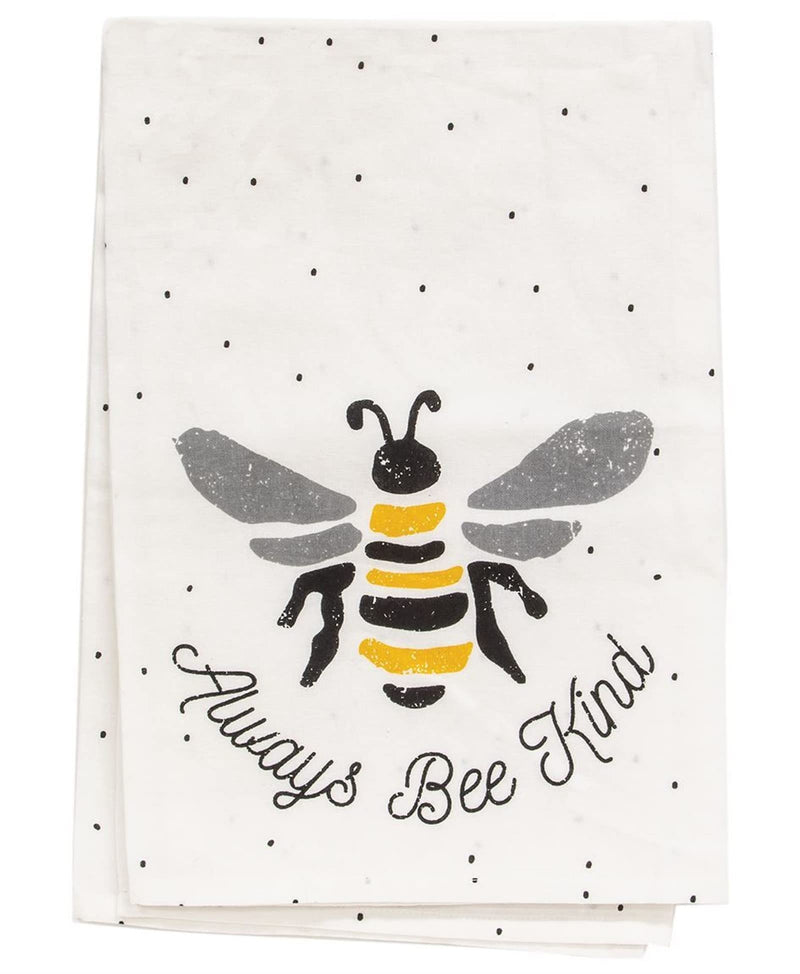 Col House Designs 54159 Cotton Flour Sack Towel, Always Bee Kind, 28 x 28 Inches