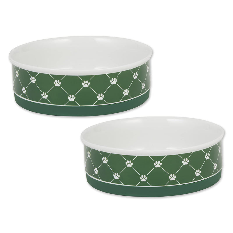 Bone Dry Ceramic Pet Collection Trellis, Large Set, 7.5x2.4, Hunter Green, 2 Piece