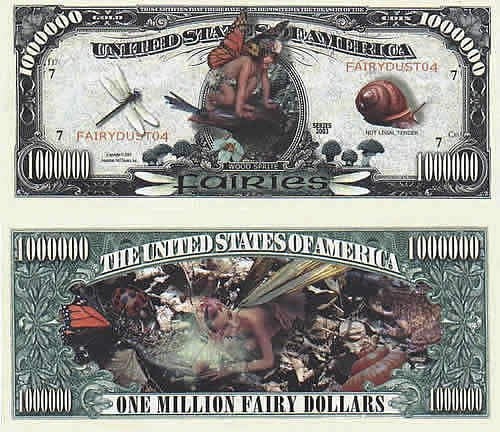 American Art Classics Fairies Million Dollar Bill - Pack of 100 - Best Gift for Lovers of The Fairy