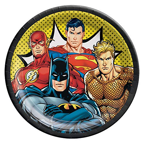 Amscan Justice League Heroes Unite 9" Round Plates
