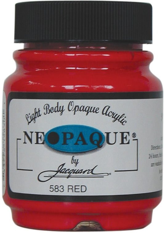 Jacquard Products Lumiere & Neopaque Acrylic Colors Textile Paint, 2.25-Ounce, Red, 2 Fl Oz