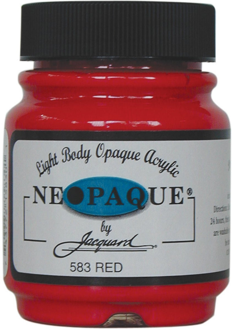 Jacquard Products Lumiere & Neopaque Acrylic Colors Textile Paint, 2.25-Ounce, Red, 2 Fl Oz