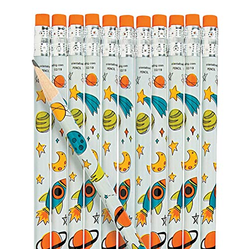 Fun Express Trendy Space Pencil - Stationery - 24 Pieces