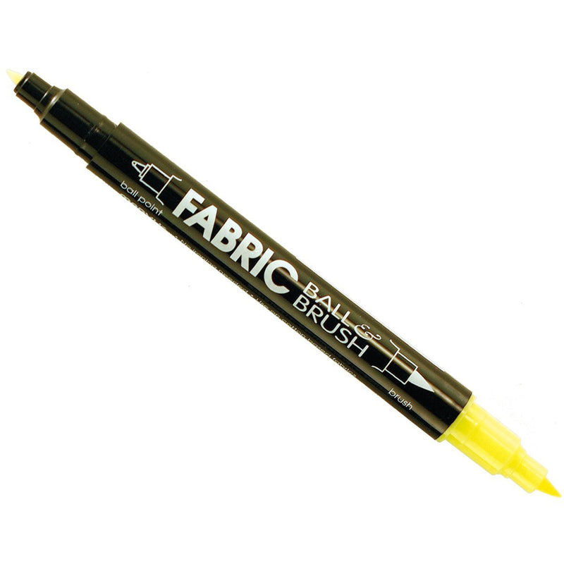 UCHIDA 122-S-F5 Ball and Brush Open Stock Fabric Marker, Fluorescent Yellow