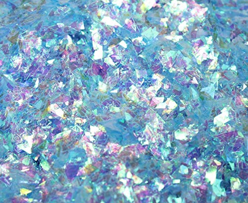 Meyer Imports Light Blue Iridescent Ice Glitter Flakes for Nail Art - Lightweight Holographic Polyester - 311-4351 - 1/2 oz (14 Grams)