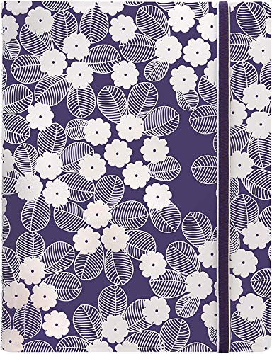 Rediform Filofax B115069 Refillable Notebook, A5 size, 112 ruled moveable pages. Includes 4 Indexes (one with pocket), page marker and elastic closure, Purple & White (B115069U)