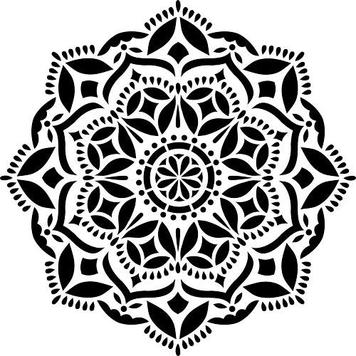 Karma Mandala Stencil by Designer Stencils (10 mil Plastic)