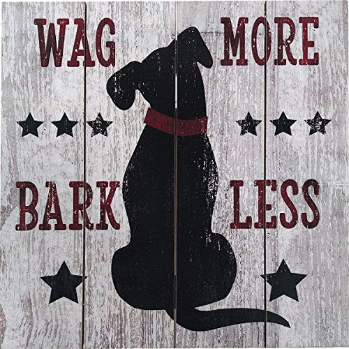 Spoontiques Dog Wood Sign, Gray