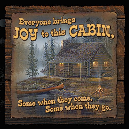 Wild Wings(WI) Joy To This Cabin 10" x 10" Wood Sign by Sam Timm