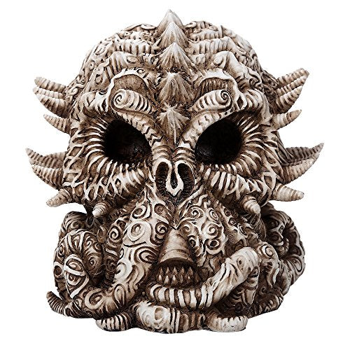 Pacific Trading Giftware Cthulhu Skull Collectible Figurine Antique Skull Bone Finish 6 Inch L