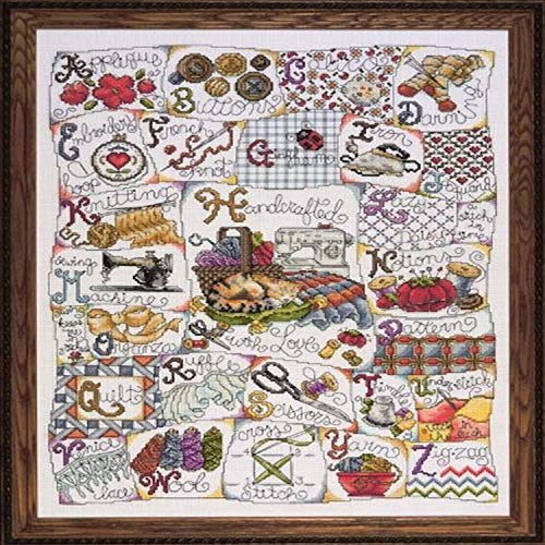 Design Works Crafts Tobin 390636 Stitching ABC Counted Cross Stitch Kit-16"X20" 14 Count