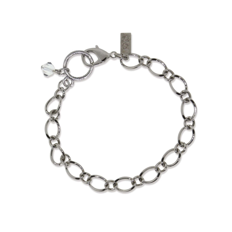 1928 Jewelry Pewter Charm Holder Bracelet