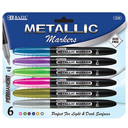 BAZIC 6 Metallic Markers (1236-12)