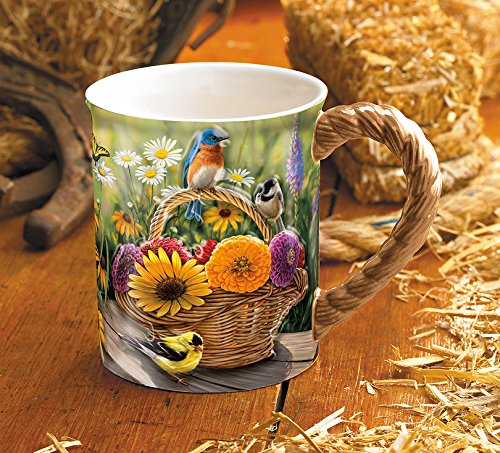 Wild Wings(WI) Ceramic Sculpted Mug 16 OZ Summer Bouquet